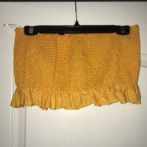 Yellow tube top